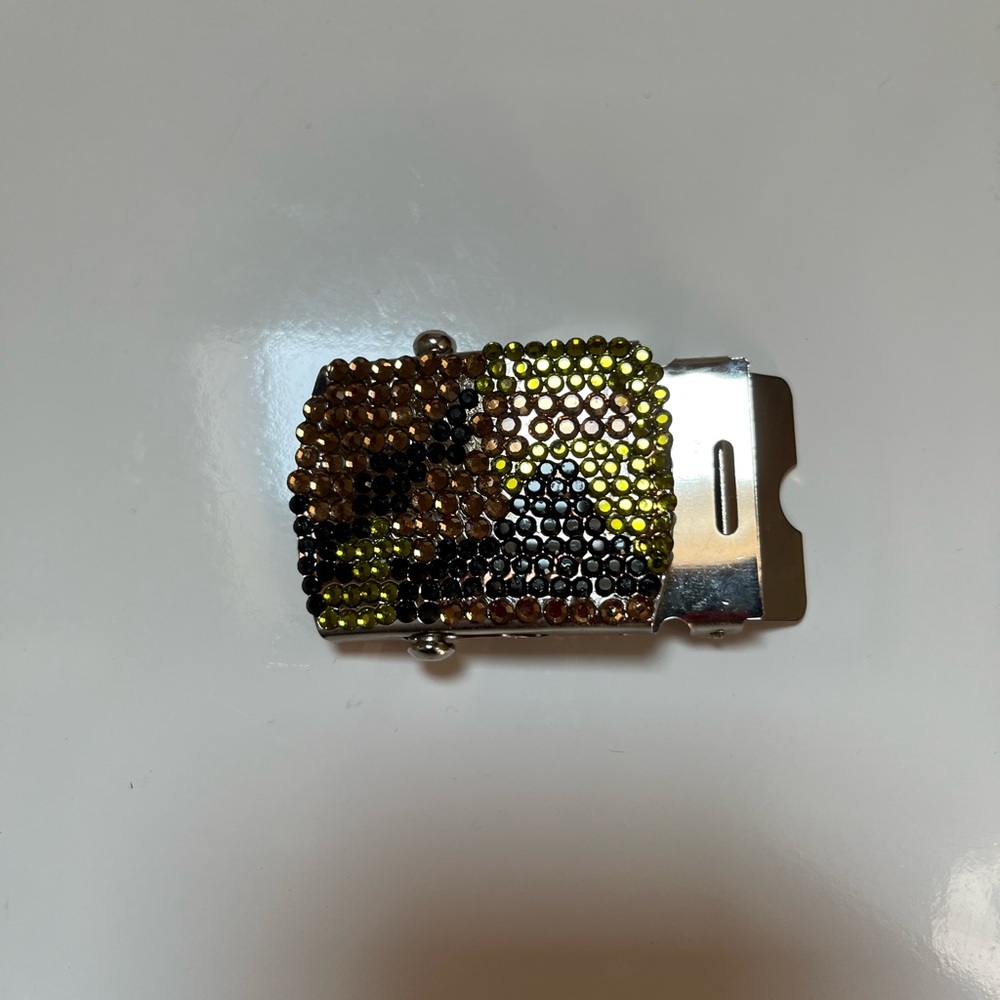 Unisex Camouflage Crystal Buckle